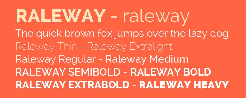 Font Raleway